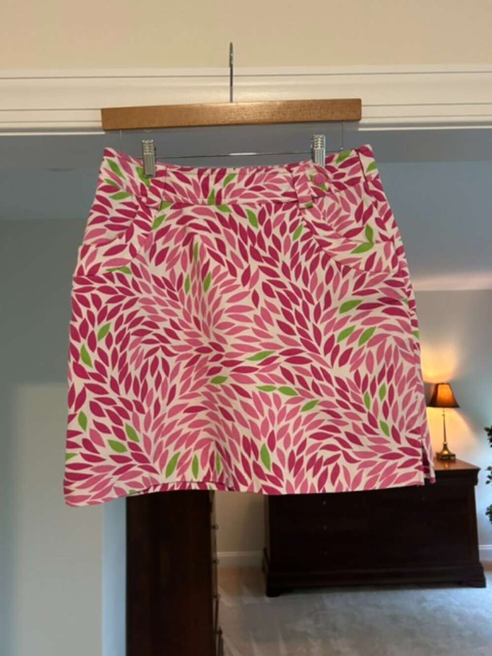 EP Pro Pink & Green Leaf Print Golf Skort Women’s Size 6